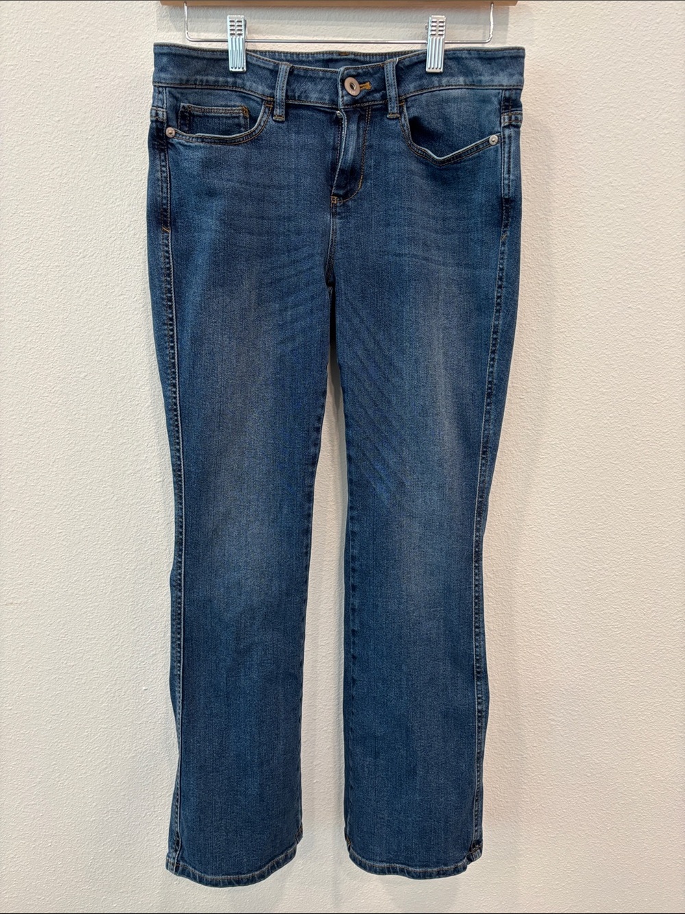 J.Jill Denim Women's Blue Stretch Straight Slim Bootcut Jeans Size 4P